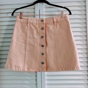 Forever 21 Denim front button skater skirt